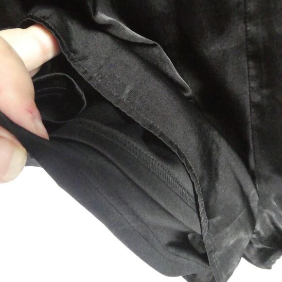 Missguided Black Plunge V Neck 3/4 Sleeve Satin Romper Lined Size 4 Party Zip - Picture 5 of 11